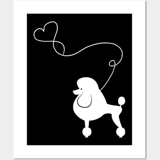 dog cute poodle heart Posters and Art